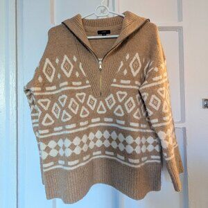 Jcrew Alpaca Blend Oversized Apres Ski Sweater